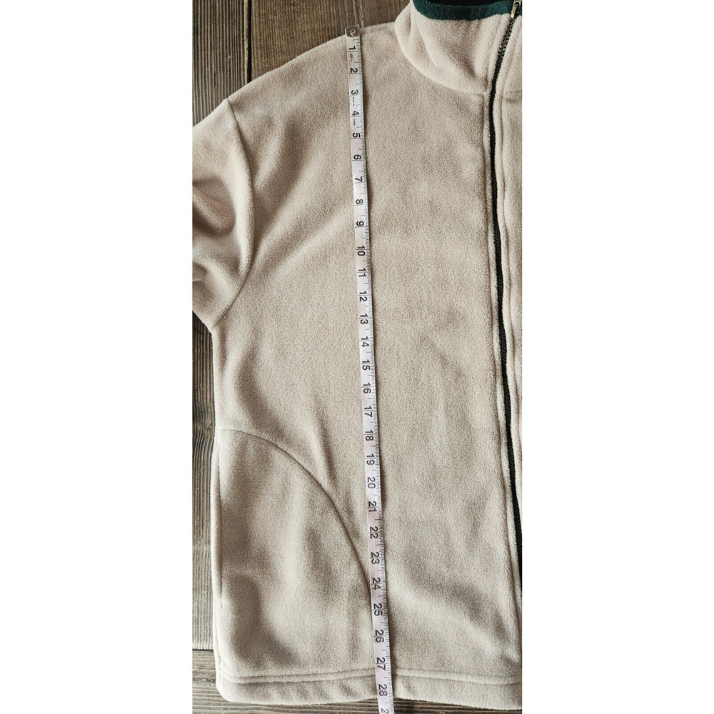 Vintage 90s San Francisco Sweater Large Beige Fleece Full Zip‎ Retro Sweatshirt - Picture 6 of 8